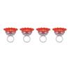 4PCS Hummingbird Ring Feeder Hand Held Get Up Close Bright Coloured Multifunction Compact for