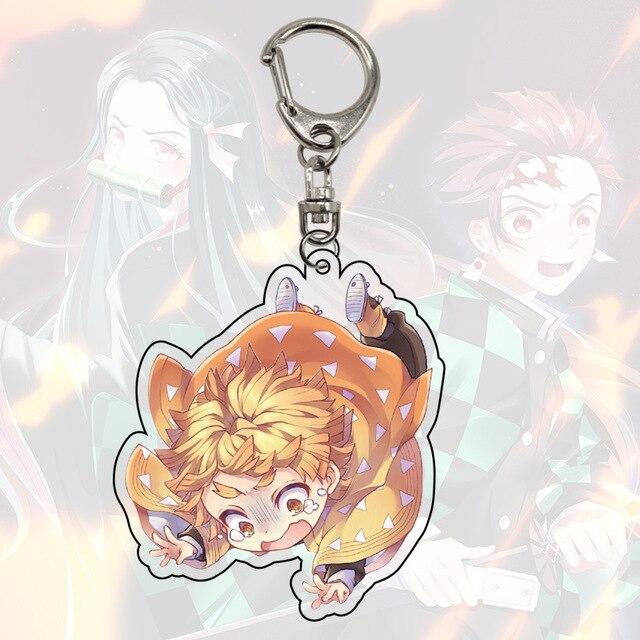 Anime Demon Slayer Kimetsu No Yaiba Tanjiro Kamado Cosplay Keychain Akryl Cartoon Keychain Keyring Přívěsek
