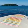 Bright Rainbow Wavy Stripes Quick Drying Bath Towel Microfiber beach towel - light weight swimming camping  yoga beach out