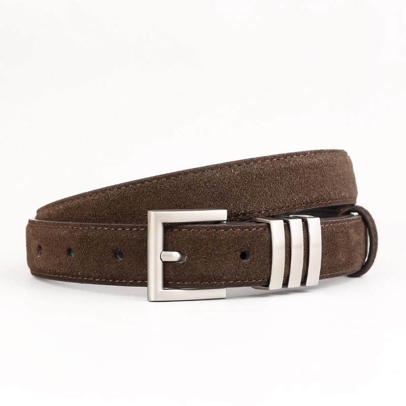Genuine Leather Womens Belt With Silver Pin Buckle For Office Wear And Fashion