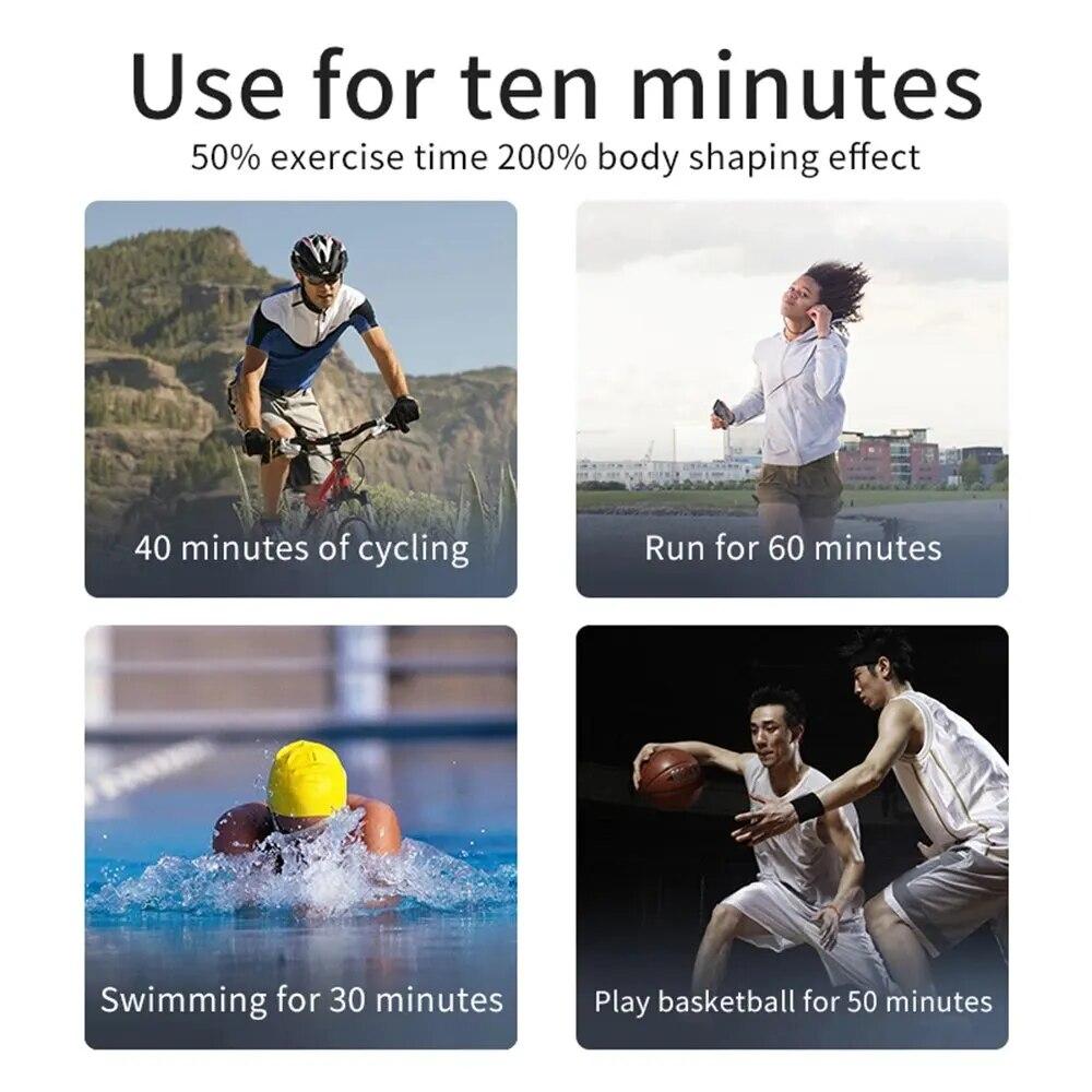 Micro-current Slimming Belt Home Rechargeable Training and Abdominal Fitness Device with 10 Massage Modes Body Shaping Massager
