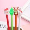 4/ 20 PCS Cartoon Christmas Theme Water Based Pen 0.5mm Black Funny Novelty Santa Claus Design Good Quality Student Essential Back To School