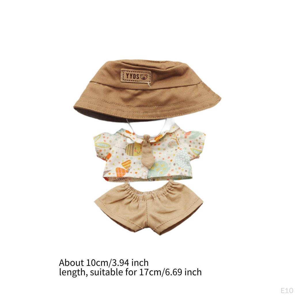 4 Pieces Mini 6 Inch Doll Clothes Cute Suit Set Pants Outifits