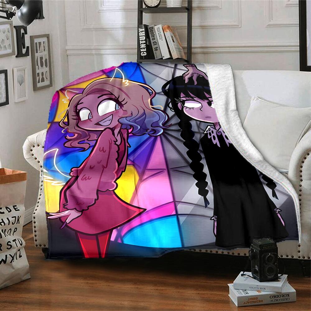 1pc Addams Family Wednesday7 Blanket, Gift, for Men and Women, Soft Blanket, Good for Sofa Bed Couch Travel, Lightweight Flannel Blanket
