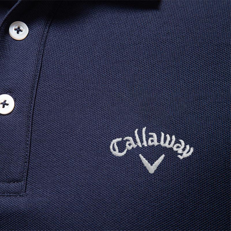 Callaway Autumn New Embroidery Women's Long Sleeved Polo Shirt, Solid Color Women's Top with Lapel, Versatile Polo Shirt for Women's