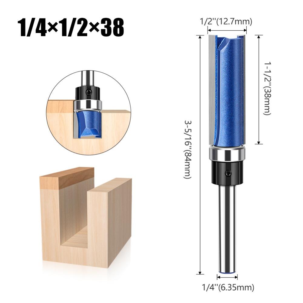 

с подшипниковой фрезой 6,35 м хвостовик пазовая фреза новая торцевая фреза деревообрабатывающий инструмент 1/4x1/2x38
