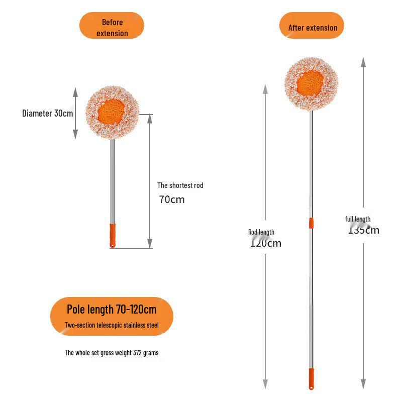 Golden Rabbit Sunflower Chenille Mop for Car, Wall, or Ceiling Cleaning