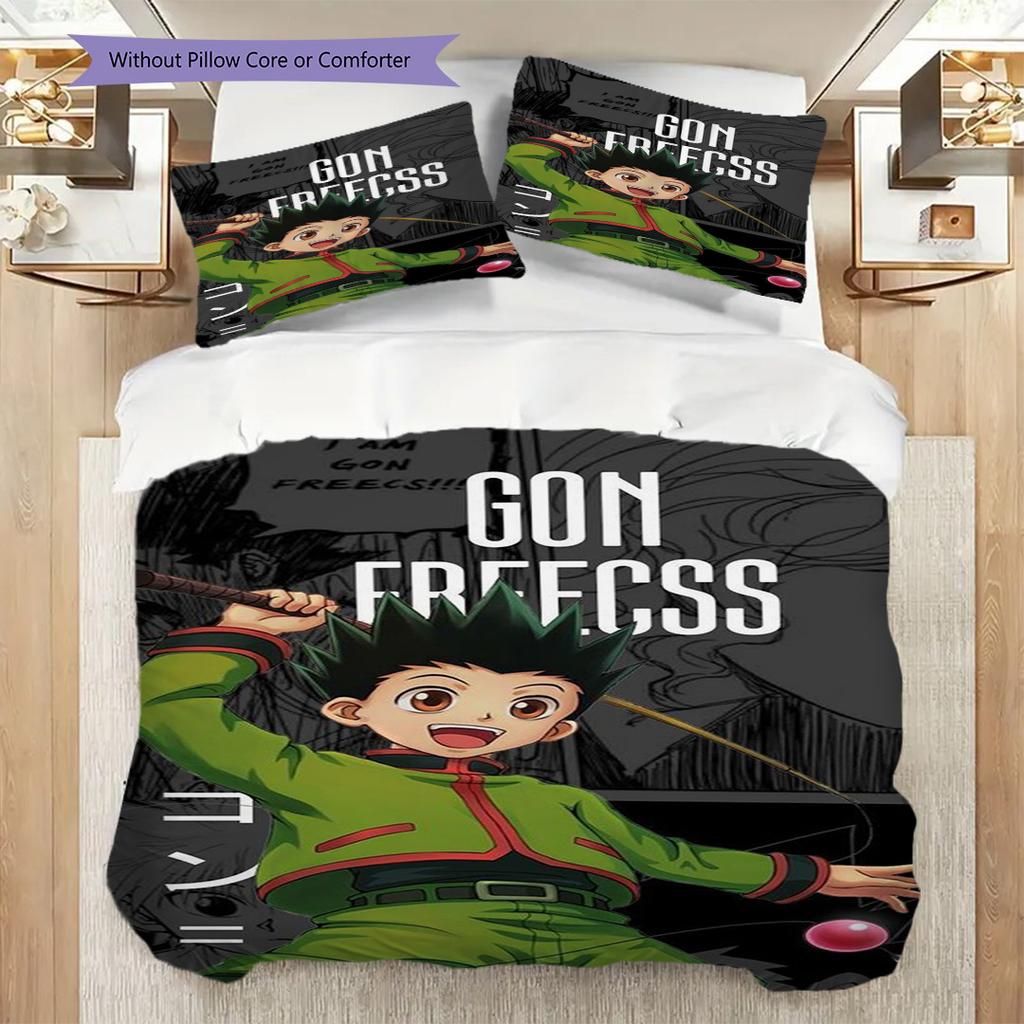 Gon Freecss Adventure Bedding 1 Duvet Cover 2 Pillowcase Without Core Soft And Comfortable Duvet Cover And Pillowcase Gift