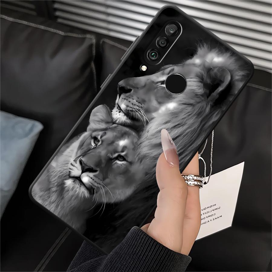 Case for Huawei P30 P20 Pro P20 P40 Lite P20 Lite 2018 P Smart 2019 Soft Shell Animal Lion Pattern