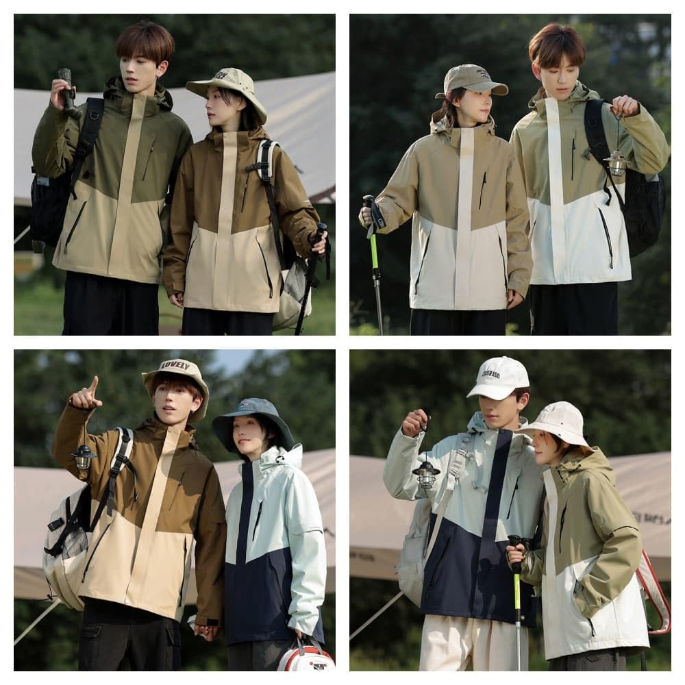 Pikaeyes and Mountain Parka for Outdoor and Hiking In and Size Men's Windproof, Waterproof, Water-Repellent Activities, Mountaineering, Skiing,