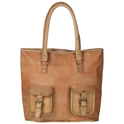 Handgefertigte Ziegenleder-Marken-Vintage-große Hobo-Damen-Umhängetasche aus braunem Leder