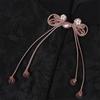 Ornamental Textile Cordwork for Traditional Dressmaking, Chinese Style Fabric Trim with Long Drape Detail for Apparel Use