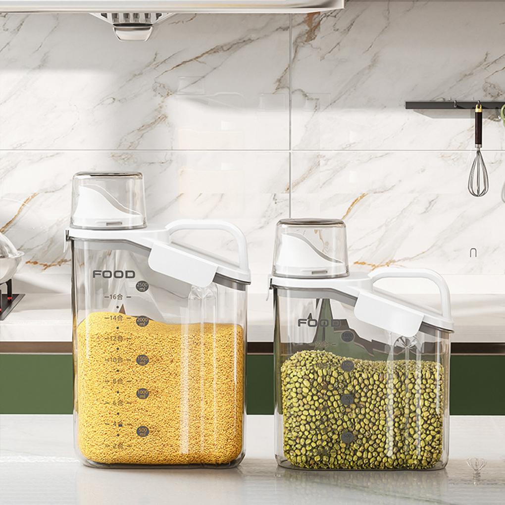 2pack/lot BPA-free Storage With Storage 2pieces Transparent Cereal Containers Lids 2pcs/set 4-piece Cereal Containers