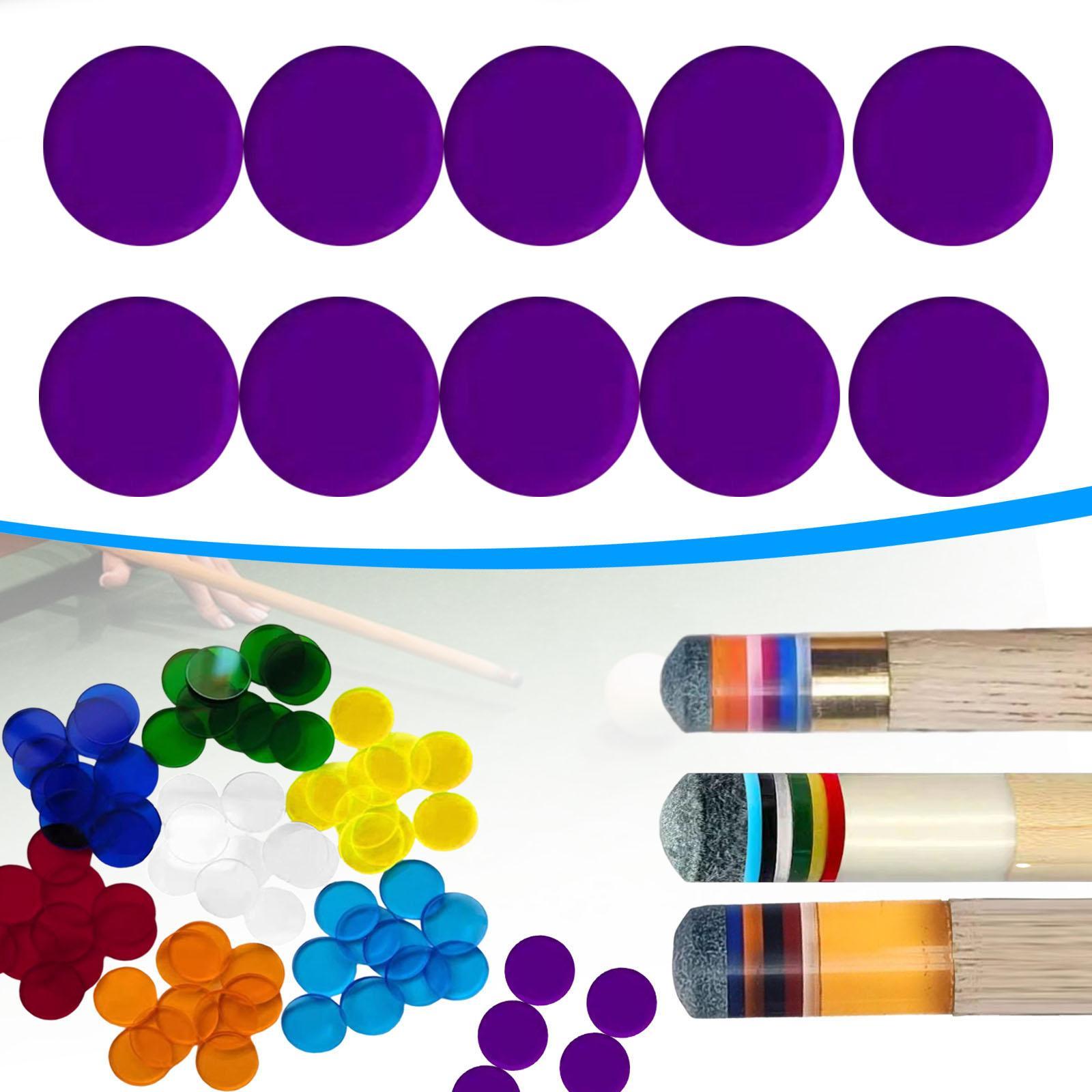 

10-Piece Snooker Cue Replacement Pads, Portable Repair Parts, Billiard фиолетовый