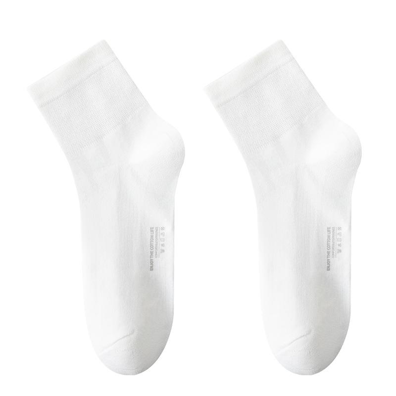 

Men s Summer Sports New Solid Color Mesh Breathable Deodorant Wicking Non Slip In The Tube Socks 1 pair белый