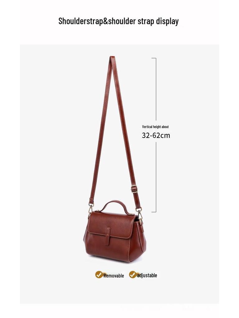 Women's Stylish Genuine Leather Crocodile Pattern Cowhide Shoulder & Crossbody Bag - 2025 Fashionable Versatile Handbag