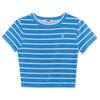 4th & Reckless Womens/Ladies Livia Striped Terrycloth Crew Neck Crop T-Shirt
