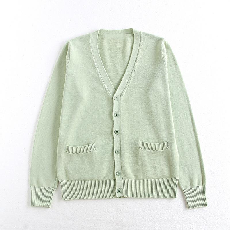 Maglione Monocolore Caramella Donna Top Lavorato a Maglia Cardigan Femminile Sottile Primavera Autunno Manica Lunga Giacca per Adulti Abbigliamento Slim XS-2XL