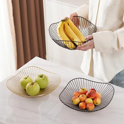 Cesto Portfrutta in Filo Metallico Decorativo Porta Frutta da Banco per Cucina Decorazione per la Casa a Un Livello Ciotola da Portata in Ferro per Frutta Verdura Snack