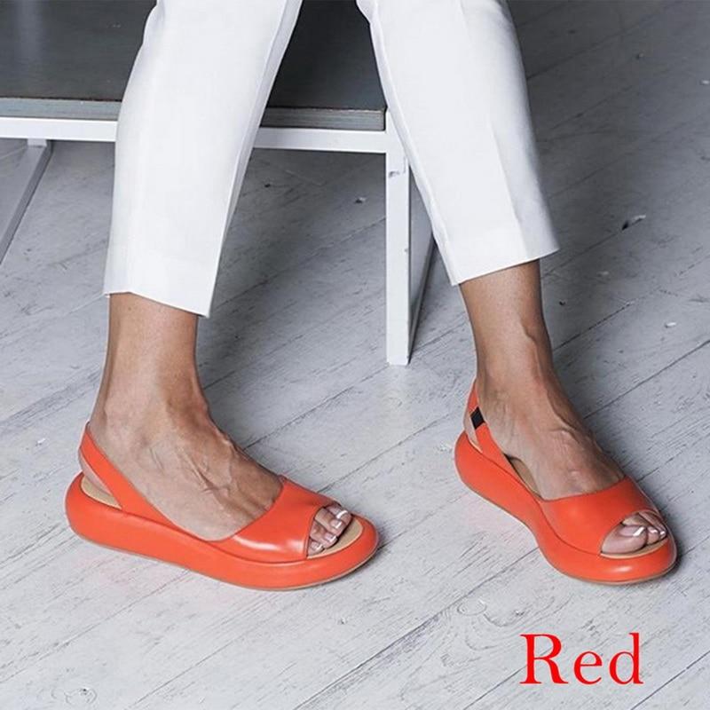 Fashion Women 2025 Summer Sandals PVC Leather Shoes Summer Fashionable Open Toes Platform Chaussure Femme Sexy Ladies Sandals Shoes