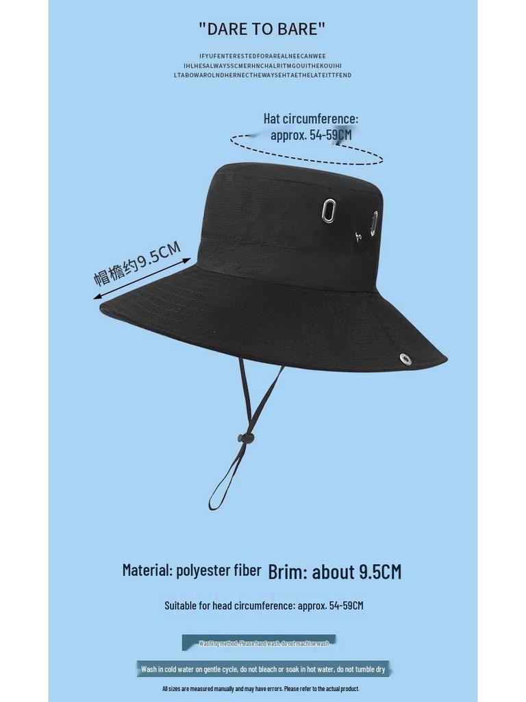 Men's Outdoor Denim Mountaineering Hat - Sun Protection for Climbing, Fishing, and Summer Activities