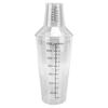 Set Shaker per Cocktail in Plastica Trasparente Design Anti-Sversamento Set Jigger Graduato Miscelazione Bevande