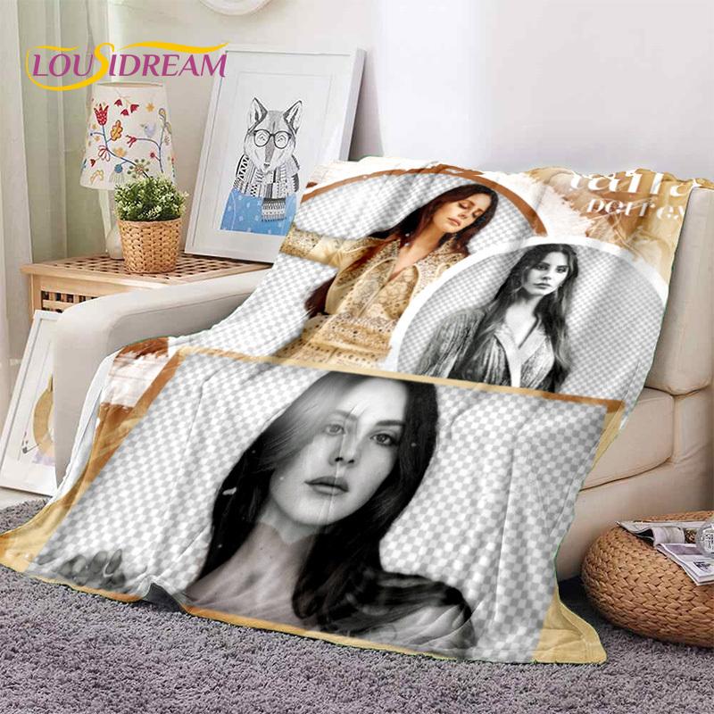 Coperta morbida in flanella, coperta da lancio, coperta confortevole per picnic, letti, divano, casa, camera da letto, del cantante Lana Del Rey, Lizzy Grant
