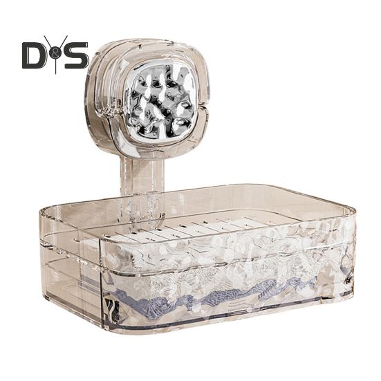 

Мыльница на присоске со сливными отверстиями, прочная, несущая, простая в установке, настенная мыльница для душа, мыльница Single Layer чистый