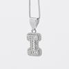 Cross Pendant with Micro Pave Cubic Zirconia - 26 Letter Options for DIY Jewelry Accessories