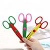 1 Piece Plastic  Lace Scissors Student Cartoon Paper Cuttings DIY Album Photo Pattern Card Scissors Office Stationery Supplies