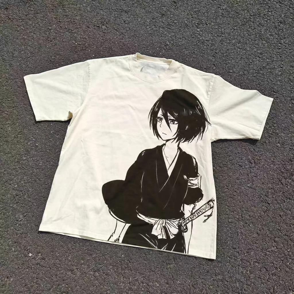 Rukia Direct Spray Short Sleeves Only for Happiness And Love Sakamoto Daily Four Villages Weekly Direct Spray Y2K Harajuku Tops