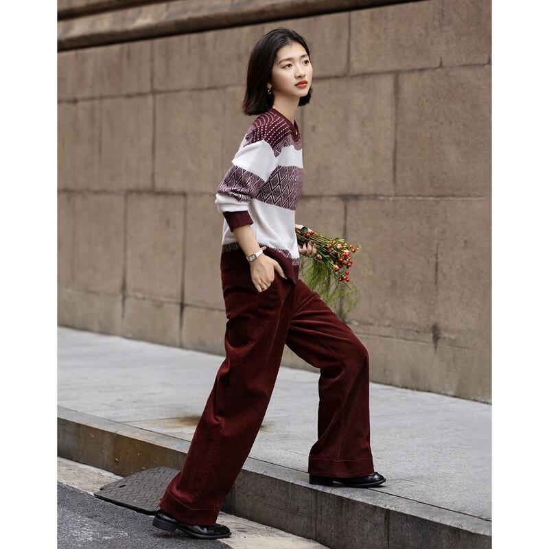 Demana Women's 100% Merino Wool Jacquard Knit Sweater