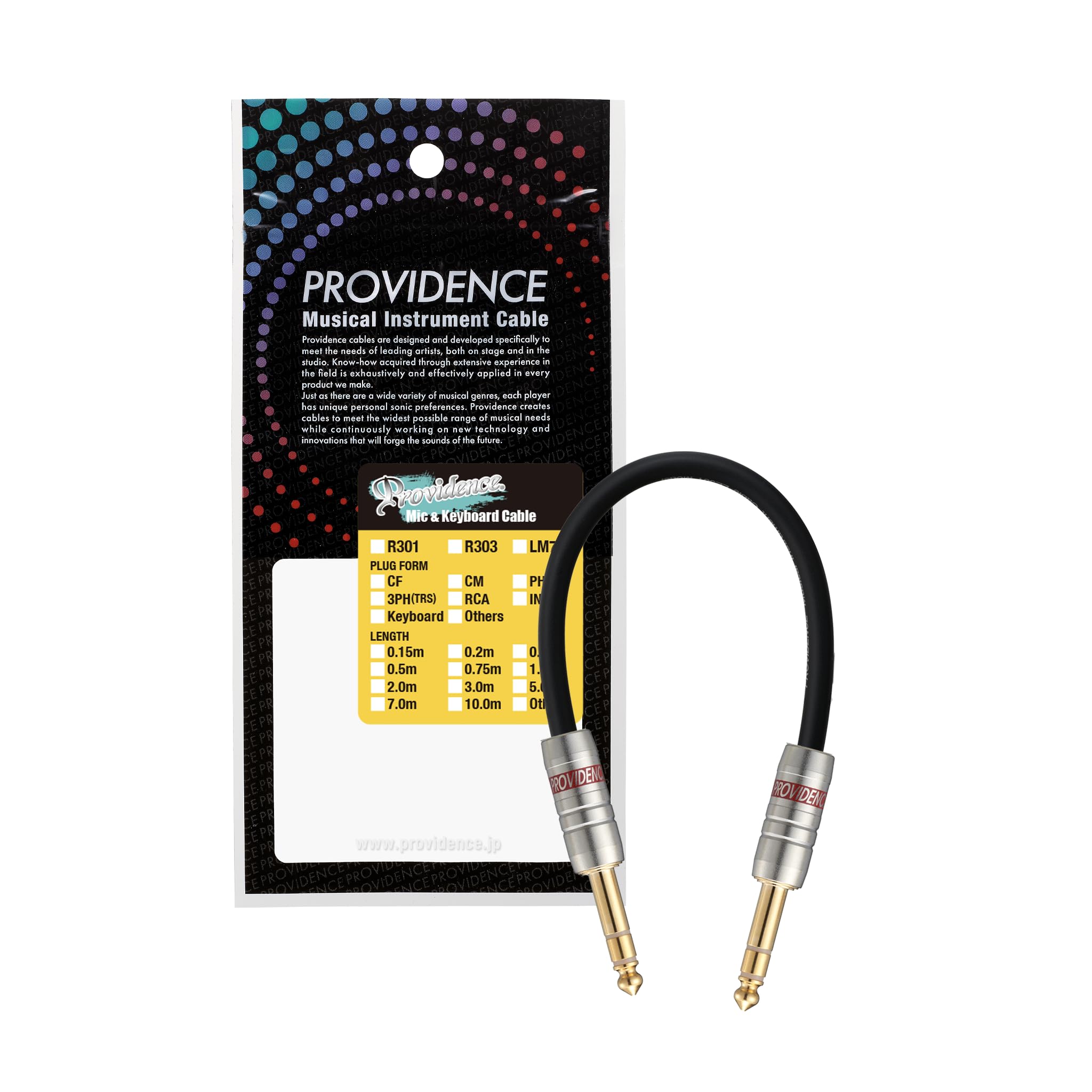 

Providence R301 3PH3PH 15cm TRS Microphone Cable (Stereo PhoneStereo Phone)