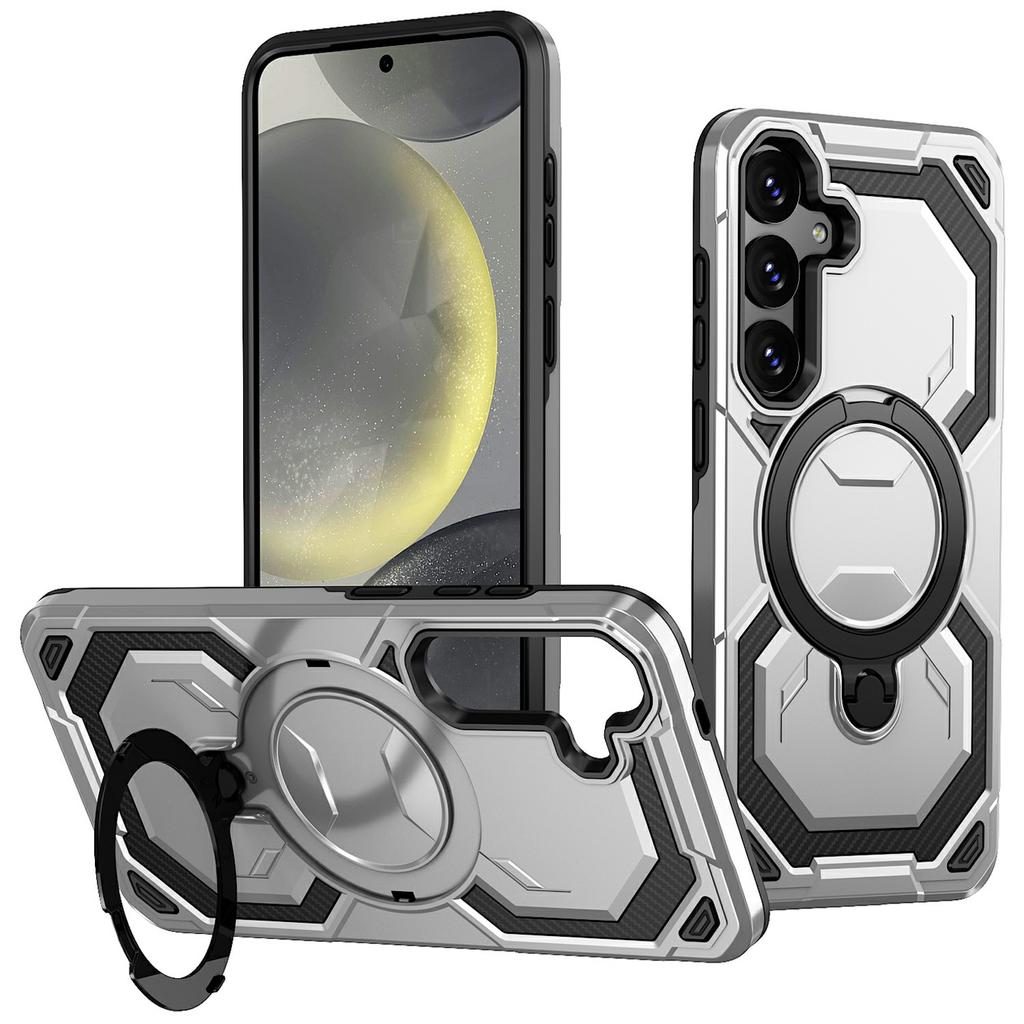 For Samsung Galaxy S26 / S26 Pro Magnetic Case Ring Kickstand PC + TPU Hybrid Phone Cover