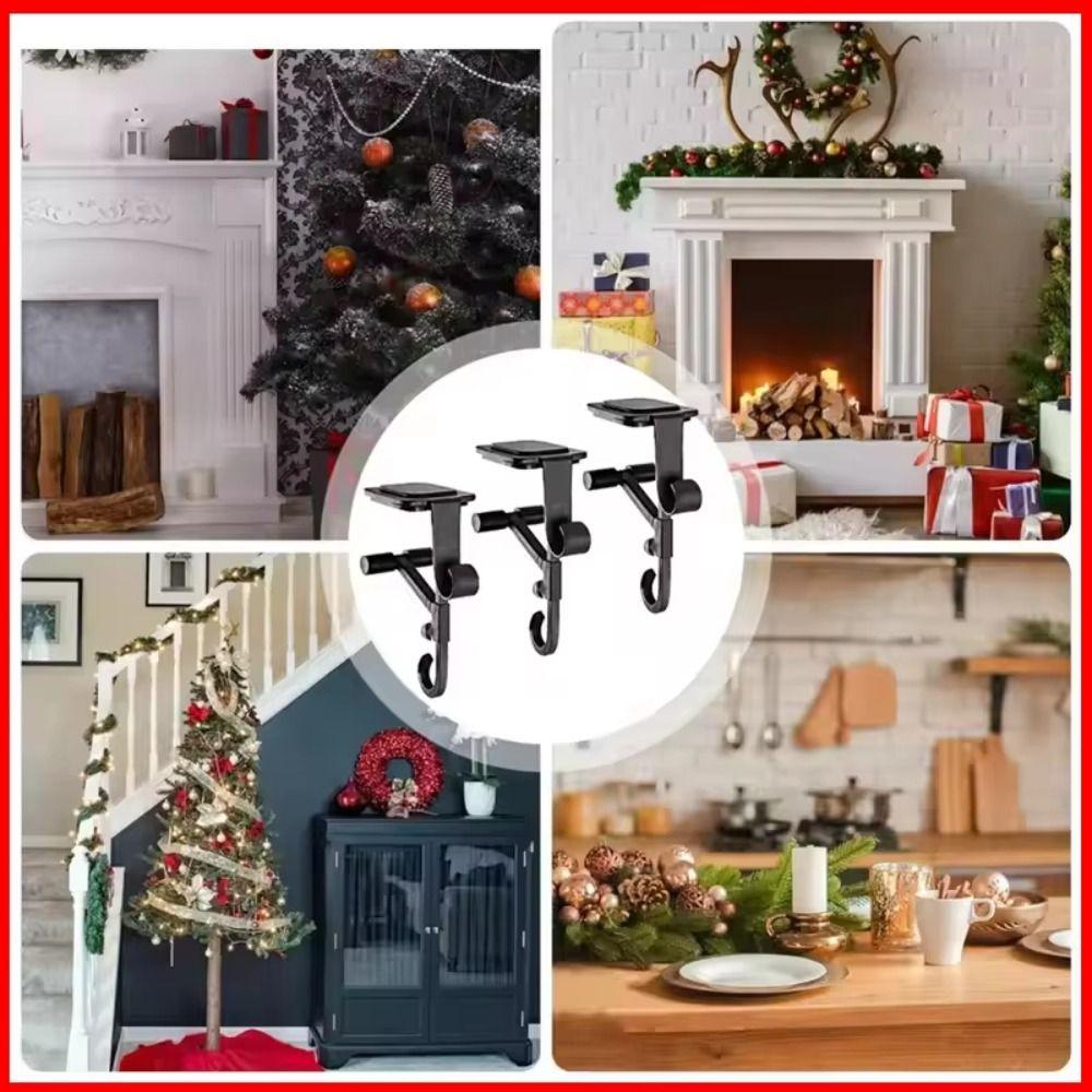 Verstellbarer Weihnachtsstrumpfhalter Platzsparend Kaminhaken Stabile Girlandenhalter Kaminsims