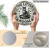 2D Flat, 1pc Printed Round Aluminum Decorative Sign with a Cat Theme, Measuring 20×20 CM (7.87×7.87 Inches), Perfect for Areas Where Cats Are Kept At