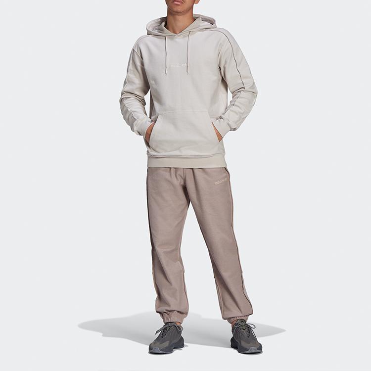 Adidas Originals Trefoil Loopback Hoodie Men Tops Yellow White HP0427