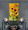 Amerikansk Stil Gullblomst Maleri Veggkunst Lerret Solsikkebilde Stue Lerretsplakat Trykk for Soverom Kunsttrykk Uten Ramme