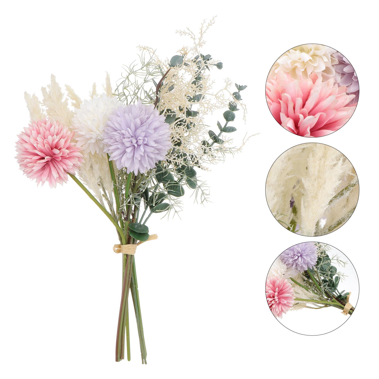 

Non- Woven Flower Artificial Bouquet Decor Photography Props Fake Lavender Pink