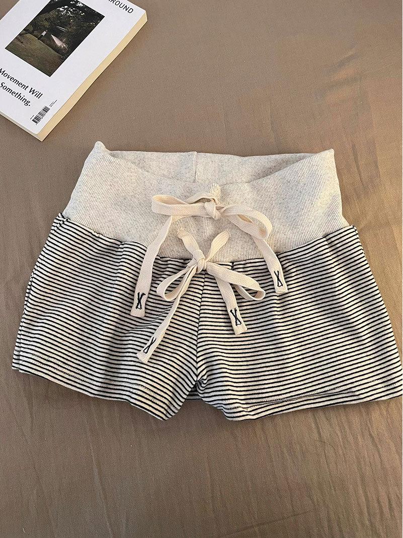 

Летние женские спортивные шорты бодикон с высокой талией и полосками, 2025 S