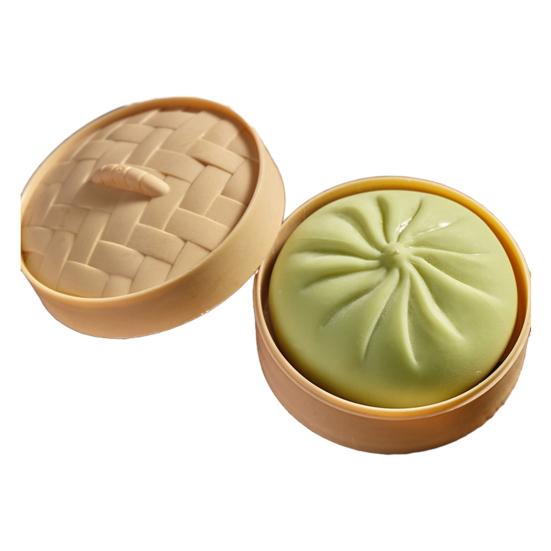 Fake Steamed Bun Toy Realistic Prop Soft TPR Stress Relief Squeeze Ball for Prank Anxiety Relief Fidget Toy