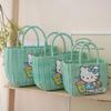 Colorful Imitation Rattan Woven Ladies' Picnic Handbag