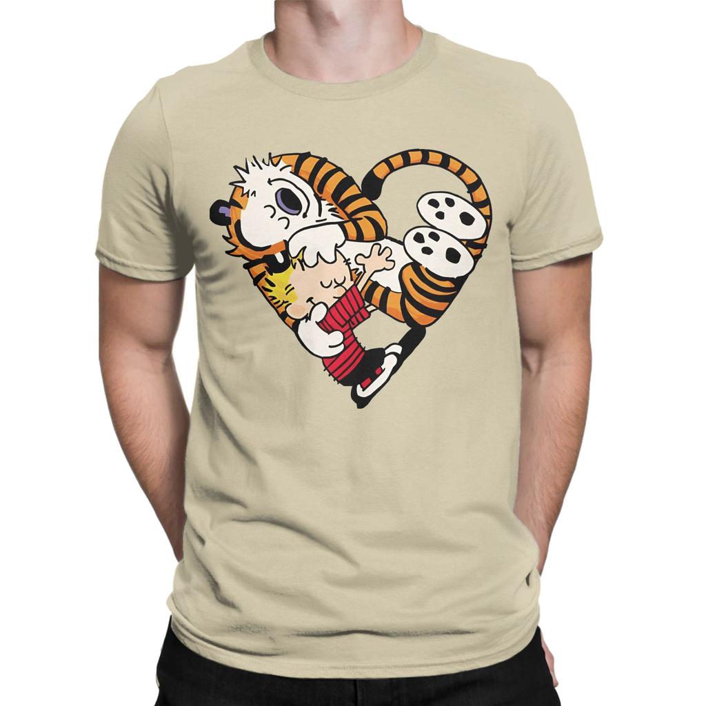Alvin And Hobbes Heart Novelty 100 Cotton Tshirt Calvin Tees Tops For Unisex