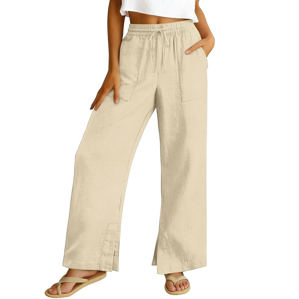 Women'S Sports Fitness Pants Casual Loose Elastic Jogging Pants Straight Wide Leg Pants Casual Pants Yoga Pants