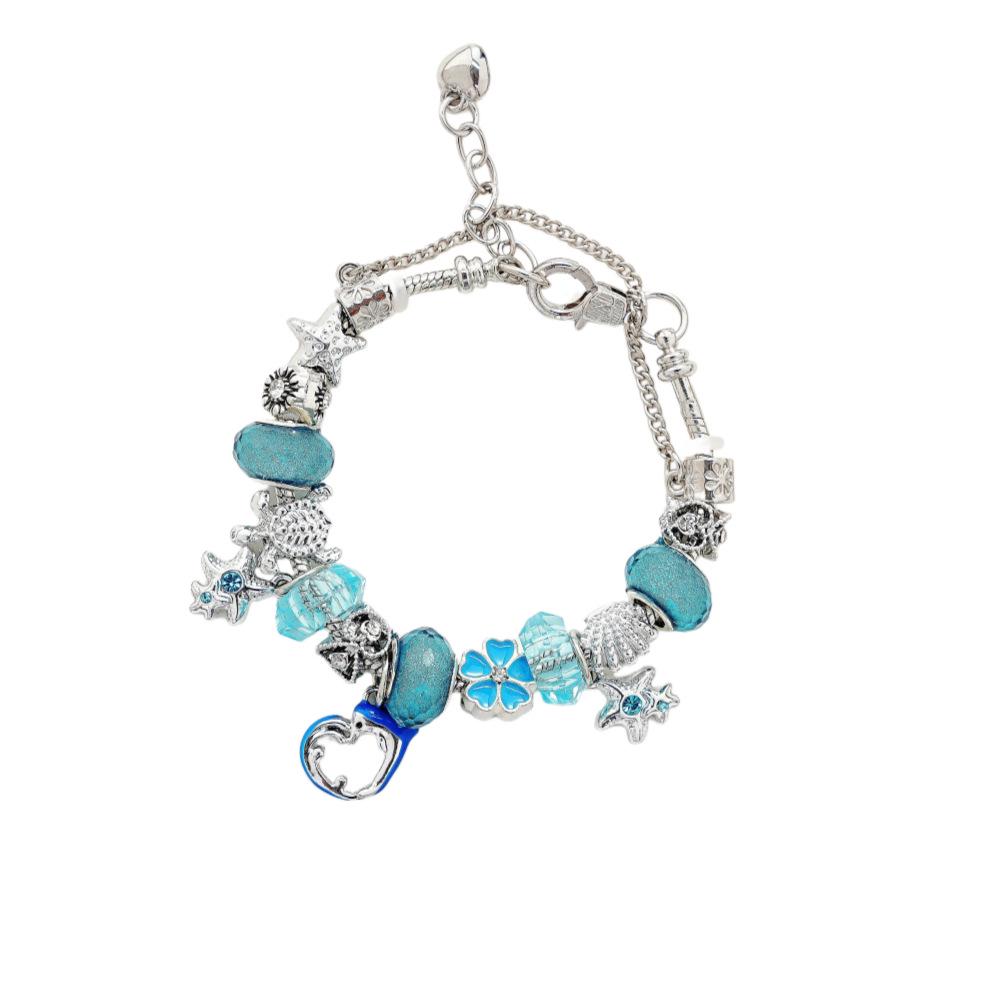 Pan Style Summer Ocean Starfish and Turtle Beaded Women's Bracelet