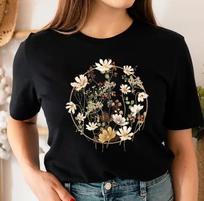 Flower Shirt, Gift For Her, Wild Flower Shirt Aesthetic, Floral Graphic Tee Unisex T-Shirt
