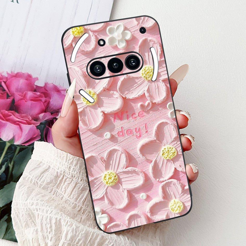 For Nothing Phone 3A 2025 Case A059 Fashion Flower Cats Cartoon Silicone Soft Shockproof Cover For Nothing Phone3A 3A Pro Bumper