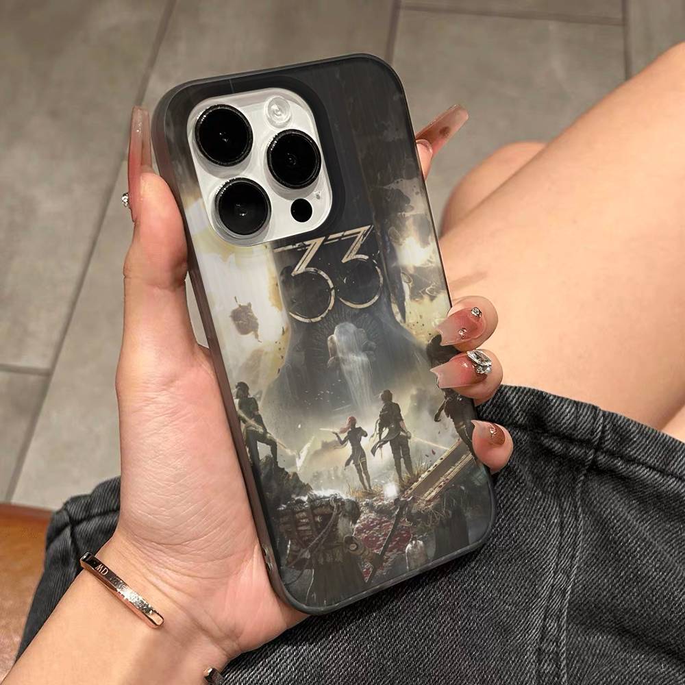 RPG Game C-Clair O-Obscur E-Expedition 33 Phone Case For IPhone 17 16 15 14 Plus 13 12 11 Pro Max Pro Wave Corrugated Cover