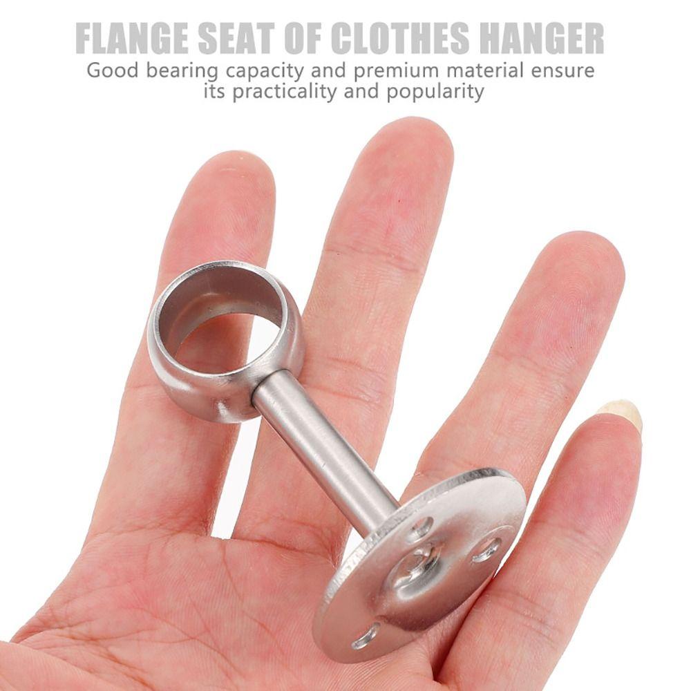 1Pcs Stainless Steel Pipe Bracket 19/22/25mm Wardrobe Hanger  for Clothes Pole Curtain Rod