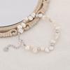 Fashion Jewelry Baroque Freshwater Pearl Bracelet for Ladies Plated Beaded 925 Sterling Silver Bracelet Chain Jewelry